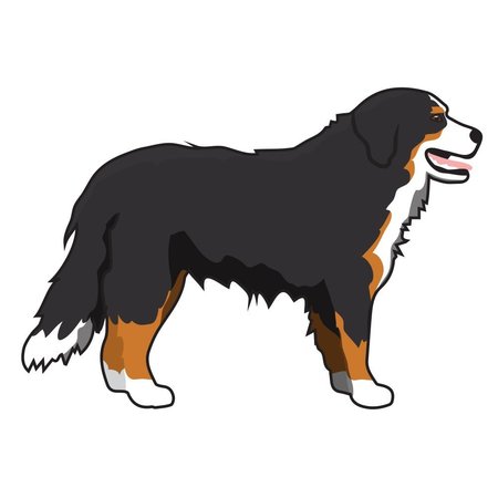 SIGNMISSION Bernese Mountain Dog Dog Decal, Dog Lover Decor Vinyl Sticker D-12-Bernese Mountain Dog